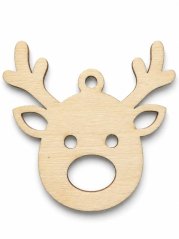 Dřevěná vánoční ozdoba – sob Rudolf