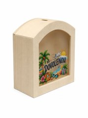 Dřevěná pokladnička – Na dovolenou
