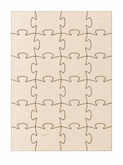 Dřevěné puzzle k domalování – obdélník, 30 × 20 cm, 24 dílků