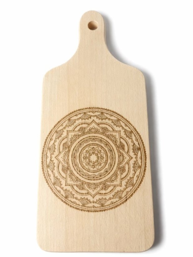Dřevěné prkénko  Mandala 26 × 12 cm