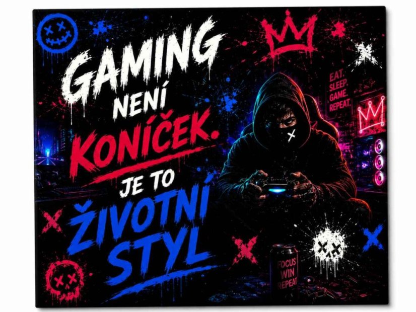Cedule pro hráče – Gaming není koníček, je to životní styl - Se stojánkem: Ne