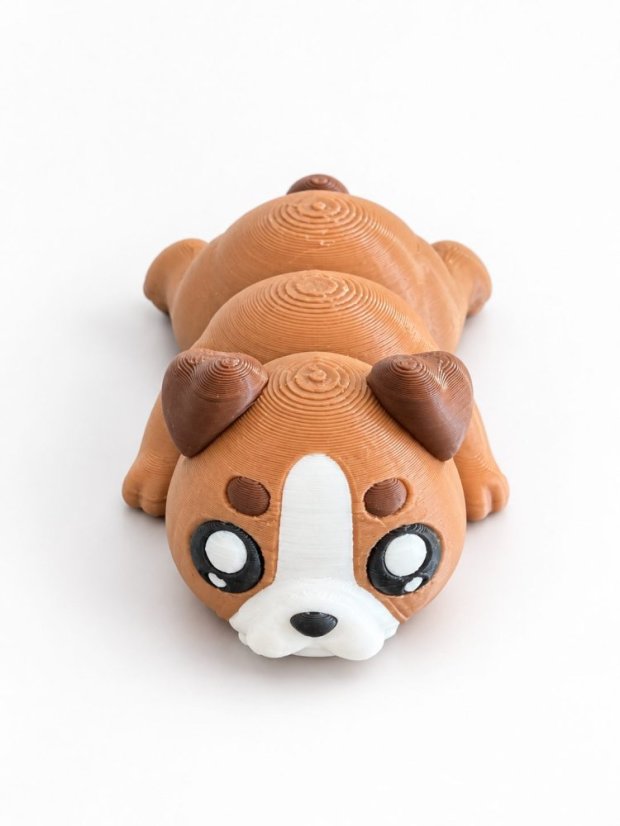 3D kloubový buldok – ohebná flexi figurka