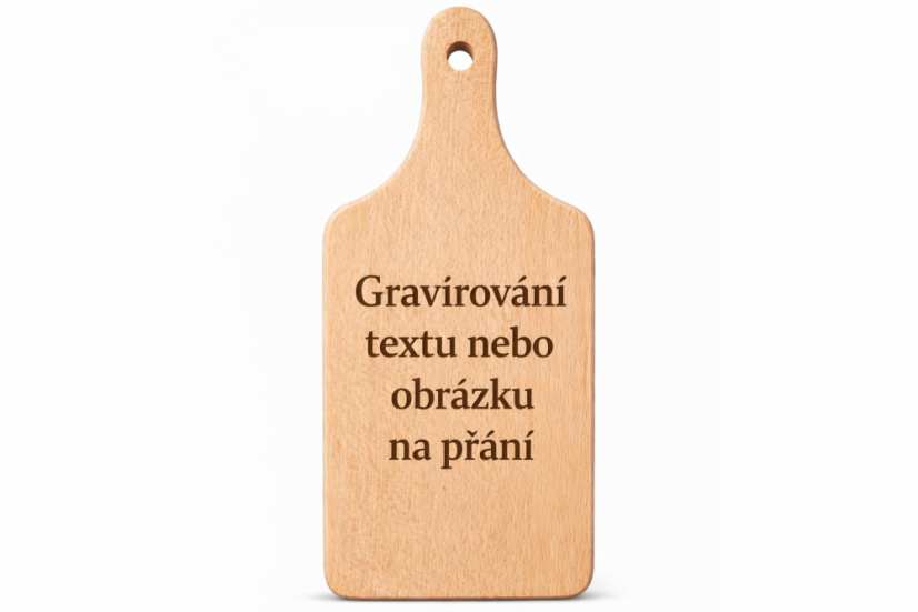 Dřevěné prkénko na krájení 10x23 cm s vlastním gravírováním