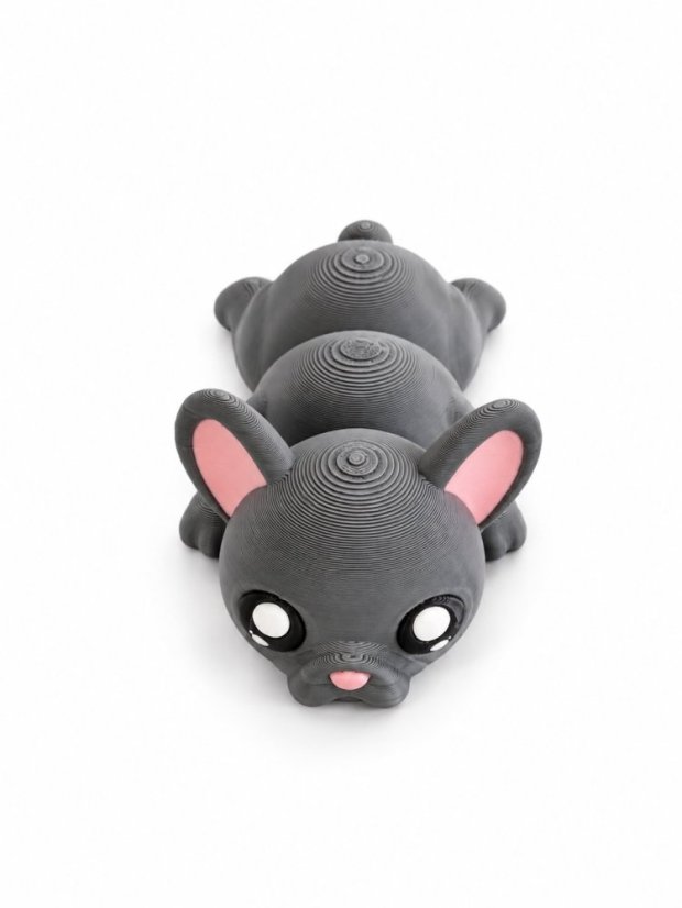 3D kloubový buldoček – ohebná flexi figurka