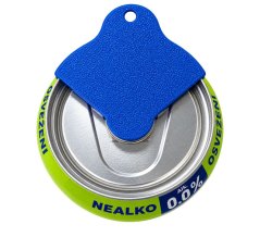Opakovaně uzavíratelná krytka  na plechovku - klíčenka