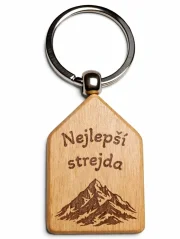 Dřevěná klíčenka s gravírováním – Nejlepší strejda