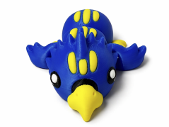 Modrý 3D papoušek – flexi figurka