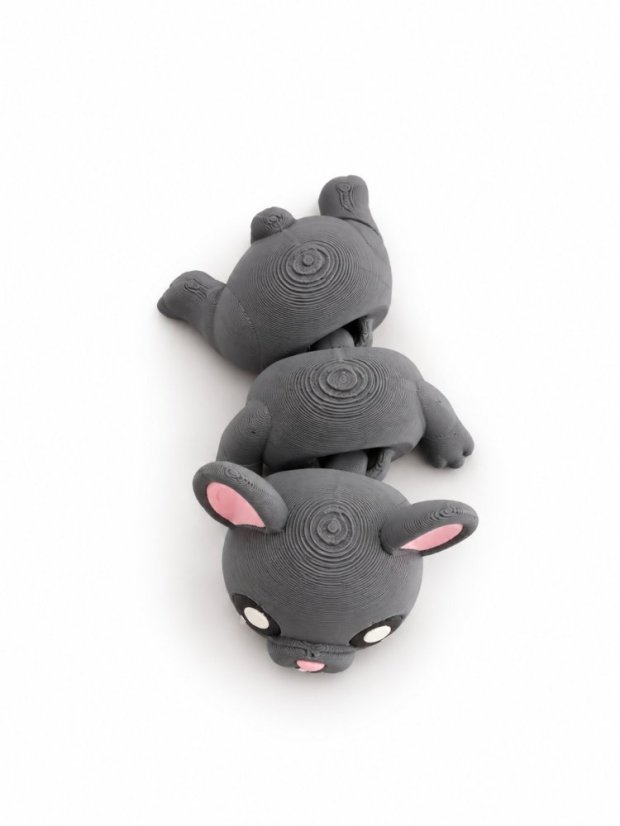 3D kloubový buldoček – ohebná flexi figurka