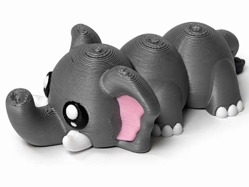 3D kloubový slon – ohebná flexi figurka
