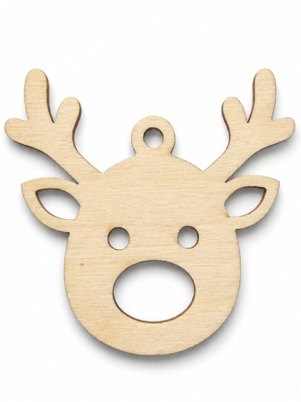 Dřevěná vánoční ozdoba – sob Rudolf