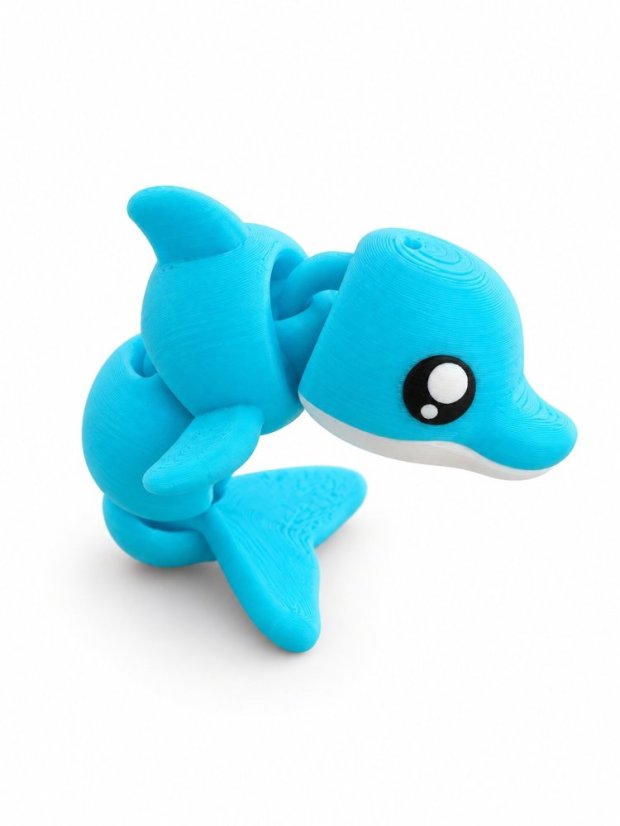 3D kloubový delfín – ohebná flexi figurka