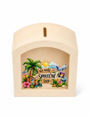Dřevěná pokladnička – Na naše společné sny